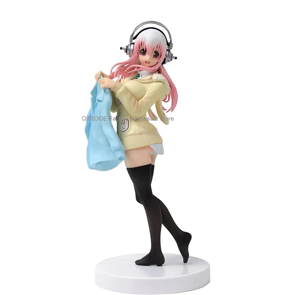 Originale, authentische 20 cm große Super Sonico Anime-Actionfigur – Sammlerstück für Kinder, Geburtstagsgeschenk