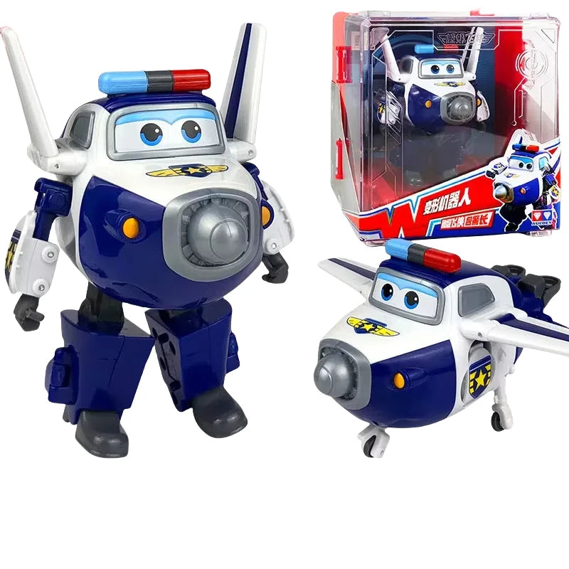 Hot New Super Wings Large Transformation Anime Transformation Flat Robot Action Character Transformation Toy Children'S Gift