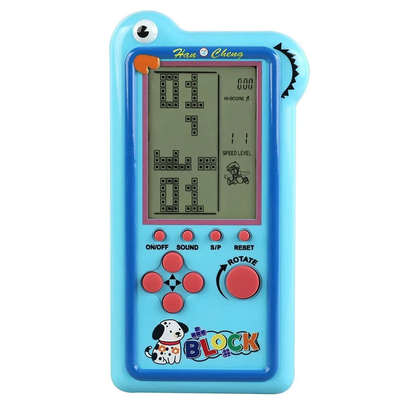 large-screen game console for tetris, retro and nostalgic toy, portable game machine for intelligence training