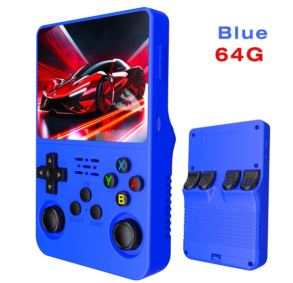 NEW Green R36S Retro Handheld Video Game Console Linux System 3.5 Inch IPS Screen Portable Pocket Video Player 64GB 128G Games