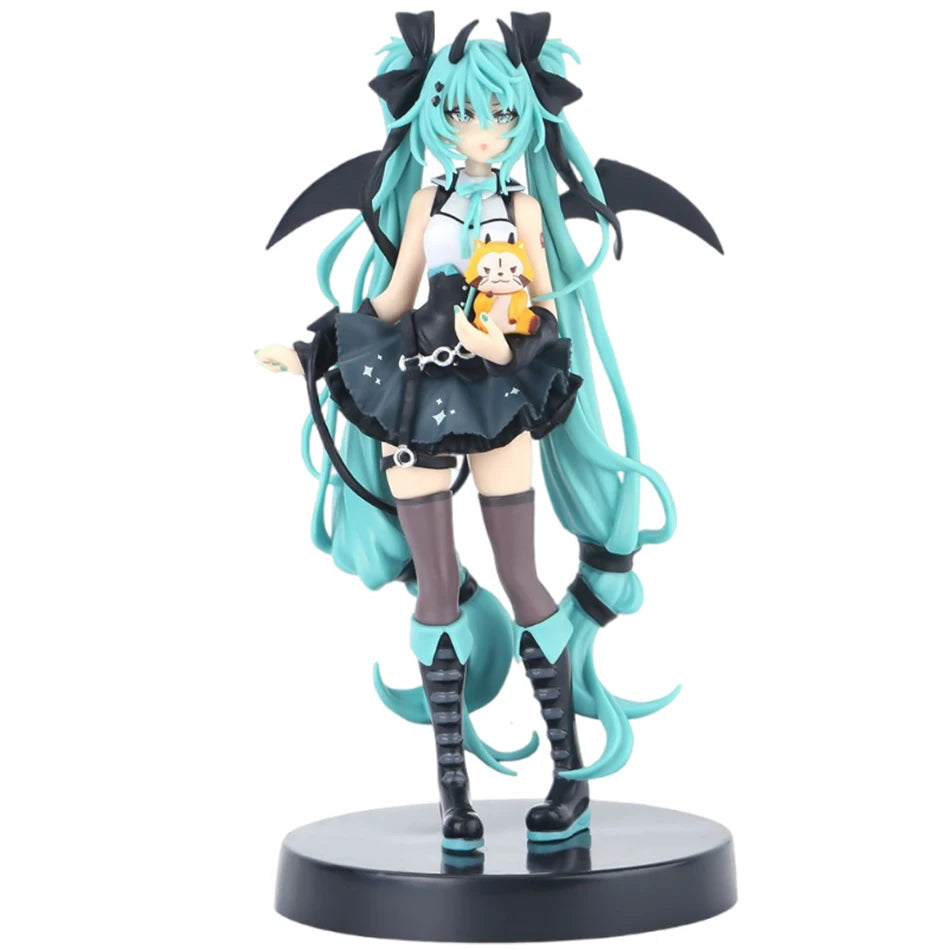 20CM Anime Hatsune Miku X Cinnamoroll Figure Anime Peripheral Collectible Models Decorative Decorations Children Kawaii Gift