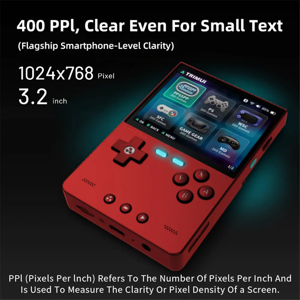 BRICK Handheld Game Players Consoles 3.2'' IPS Screen Emulator Linux System Portable Retro Video Games Allwinner