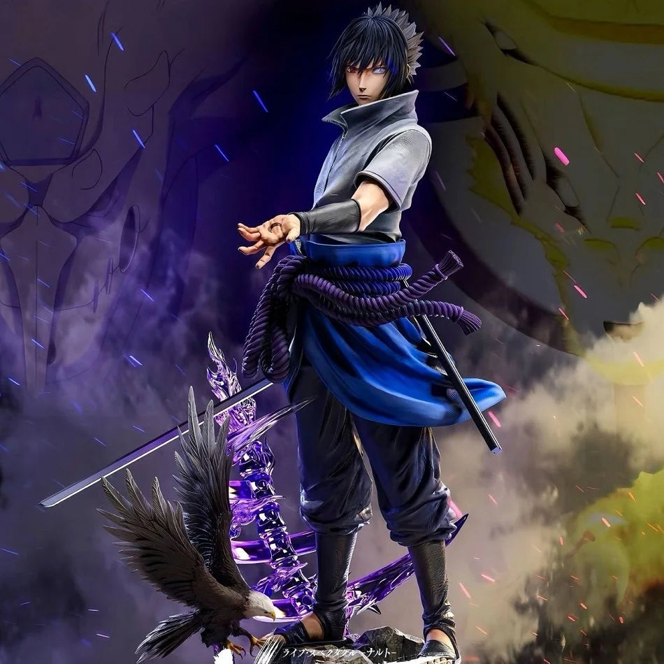 37cm Naruto Anime Figure Rikudousennin Mode‌ Uzumaki Naruto Uchiha Sasuke Action GK Figures PVC Statue Cartoon Model Toy Gifts