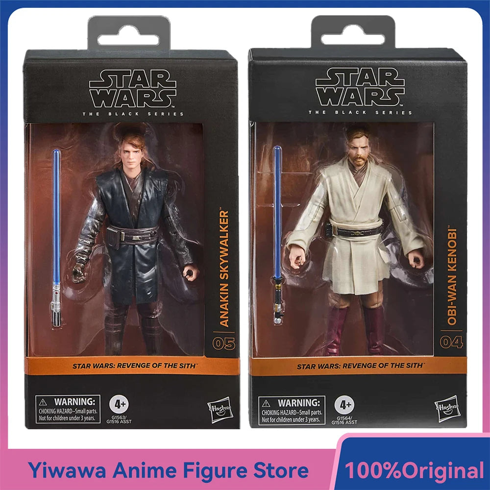 [In-Stock] Hasbro Star Wars The Black Series Anakin Skywalker & Obi-Wan Kenobi 15cm Collectible Action Anime Figure Model Toys