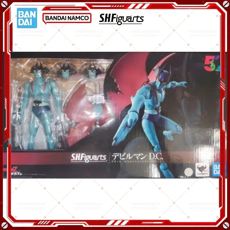 Original BOX Bandai SHF DEVILMAN 50th Anniversary Ver Figure Finished Model kit Anime Action Toy Gifts for kids In shock suit