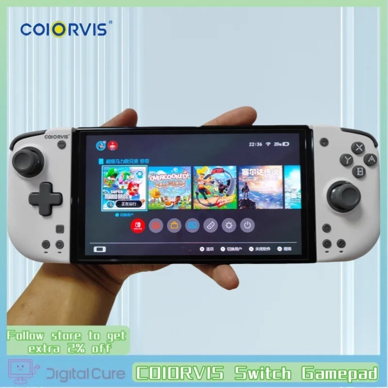 Coiorvis Switch Game Controller Joycon Left Right Split Controllers Hd Vibration Hall Joystick Bluetooth Motion Sensing Gamepad