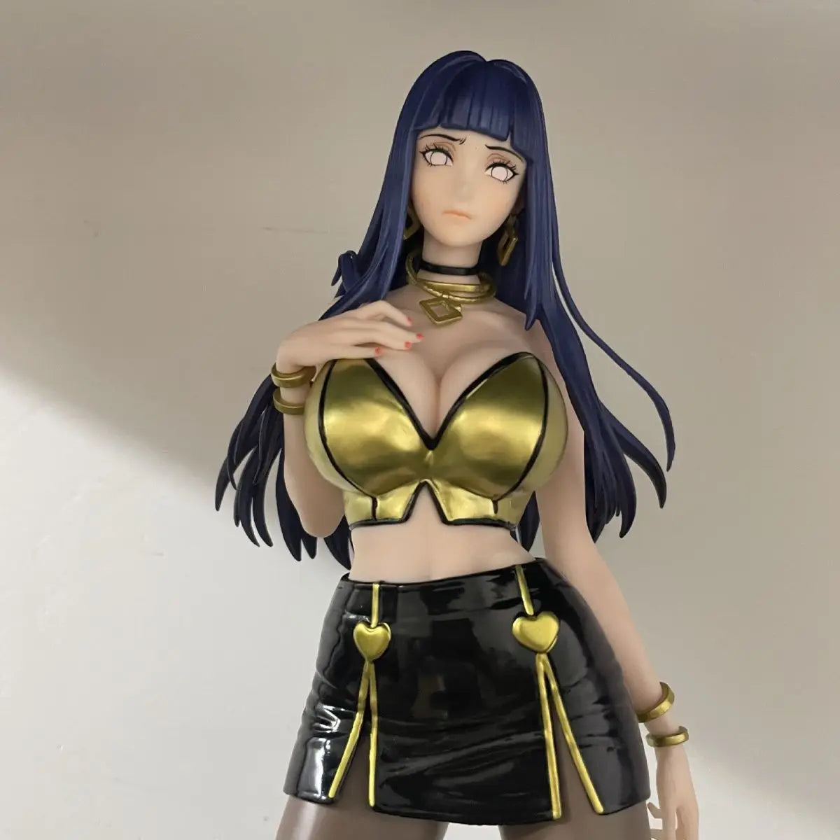 Naruto Crown Princess Hyuga Hinata Anime figures 35cm Can be move Double-headed be Exchangeable Battle stance PVC Collect toys