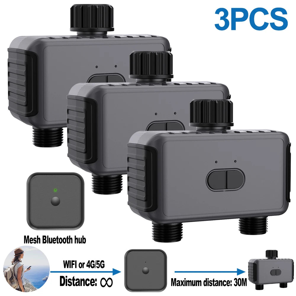 Smart Watering Timer IP55 Bluetooth WIFI Garden Automatic Irrigation System Drip Sprinkler Controller Valve Smart Life Tuya