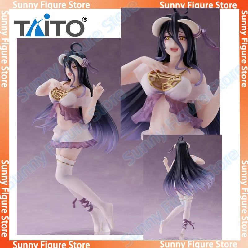 В наличност TAITO Coreful Overload Albedo Nightwear Ver Desktop Cute Doll Anime Figures Kawaii Models Toys PVC Collector