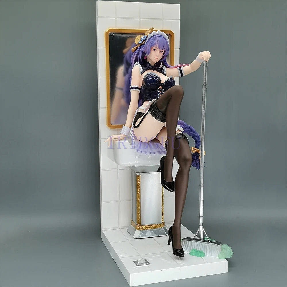 New  Gk Maid Bathroom Beelzebul Genshin Impact Girls Chinese Anime Girl Pvc Action Figure Toy Gk Game Collection Model Doll Gift