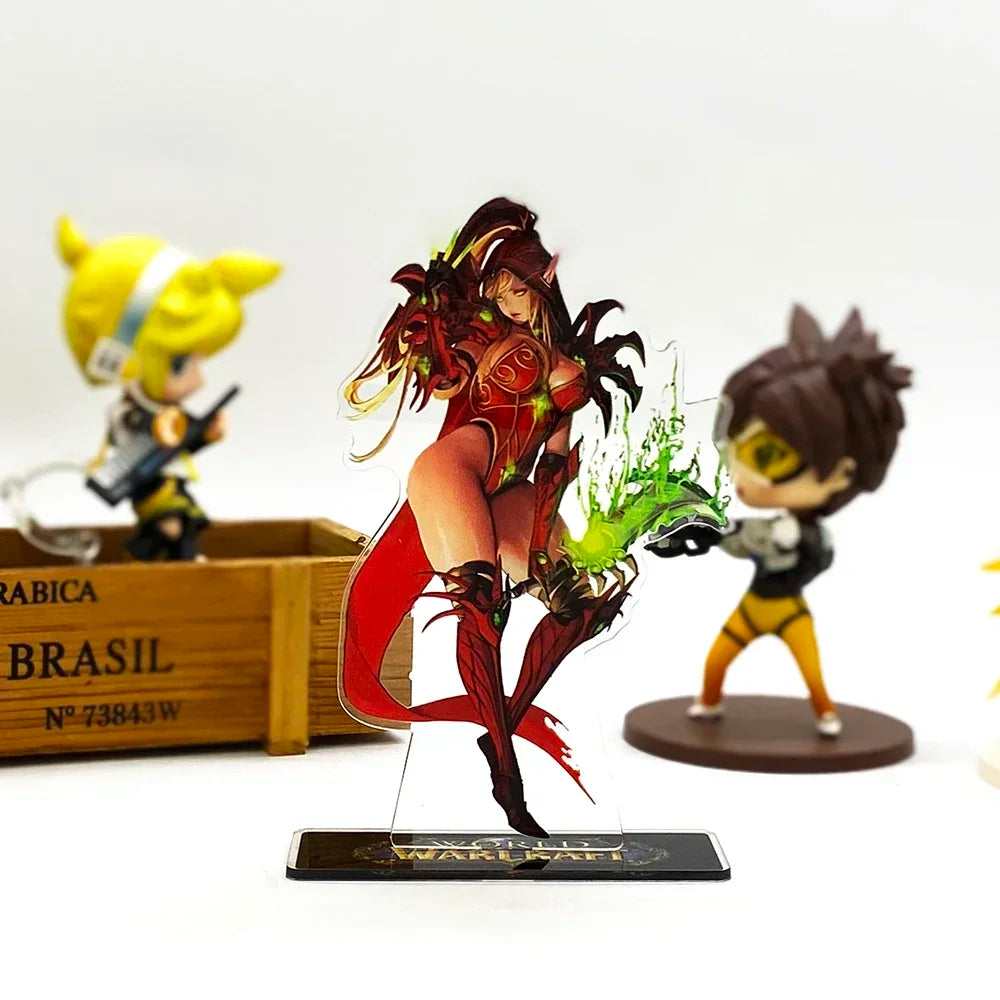 WOW HOS Valeera Sanguinar аниме играчка акрилни фигурки за стоящи декорация на бюро топер за торта
