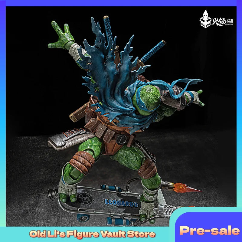 HEATBOYS Huo Zai Anime Ninja Turtles Leonardo Deluxe Edition Standard Edition Animation Character Model Action Figure Toy Gift