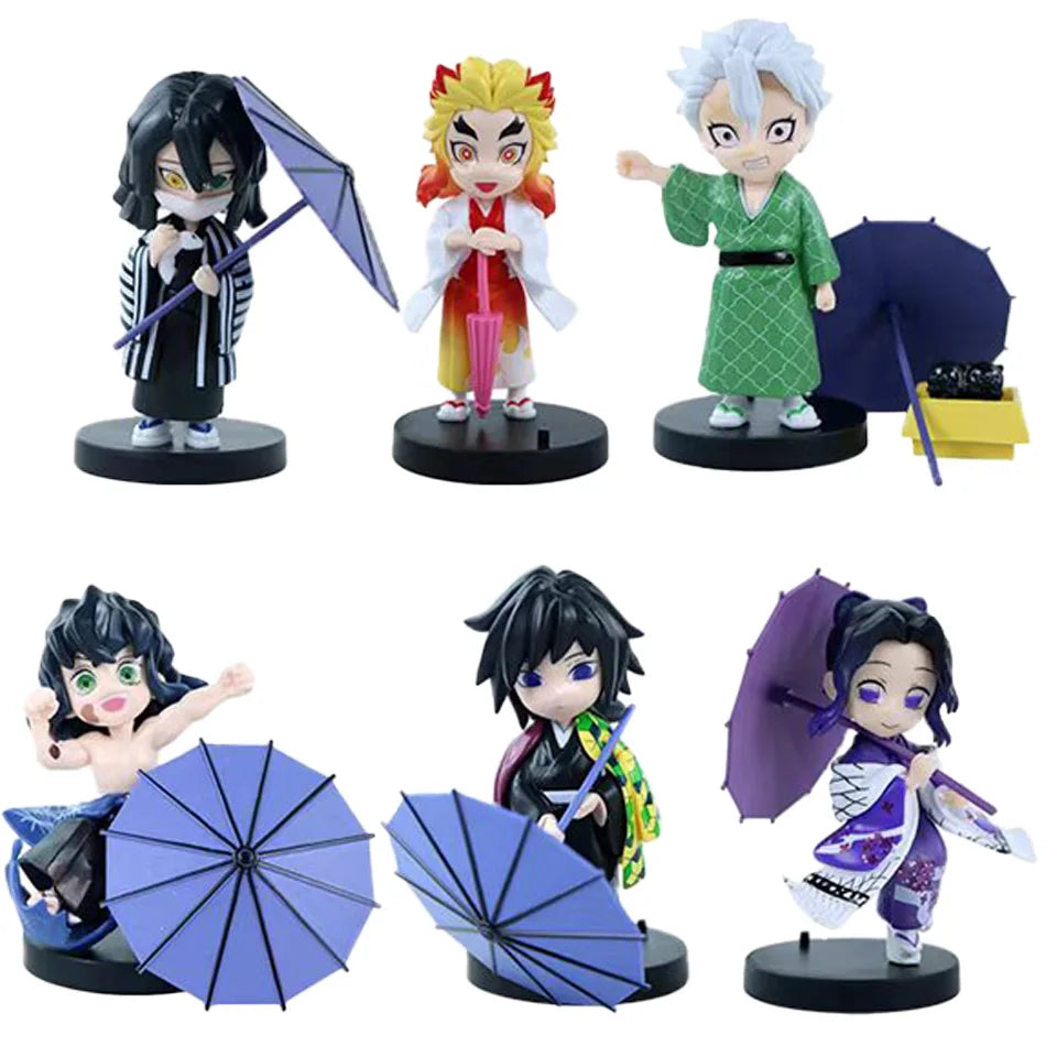 Demon Slayer Tanjiro Kamado Nezuko Anime Cartoon Figure Blind Box Creative Personalized Statue Model Ornament Surprise Gifts Box