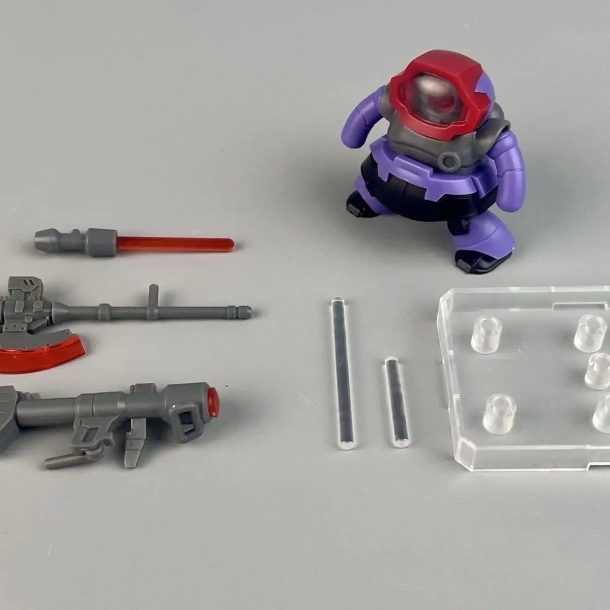 CHAOXING Model Q Version Dom MS-09 3PCS Set Anime Assembly Model Kit Plastic Model Collection Action Figures Decoration Toys