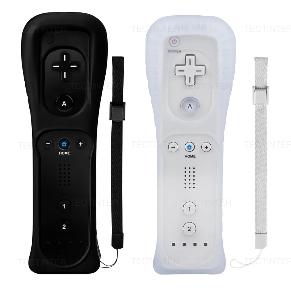 2 in 1 Wireless Bluetooth Remote Controller For Wii Wii U Controle Optional Motion Plus Gamepad Nunchuck Set With Silicone Case