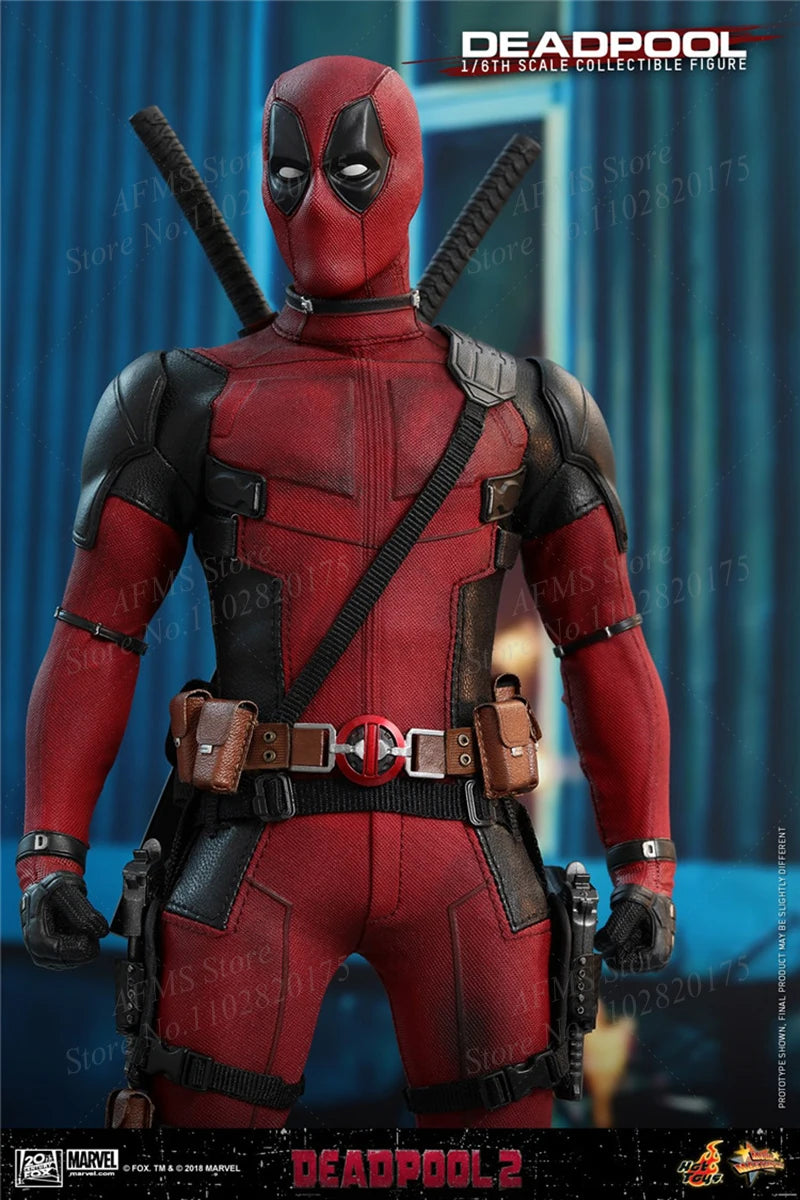 12Inch HOTTOYS HT MMS 490 1/6 Men Soldier Deadpool 2 Superhero Ryan Reynolds Doll Full Set Action Figure Model Collection Toys