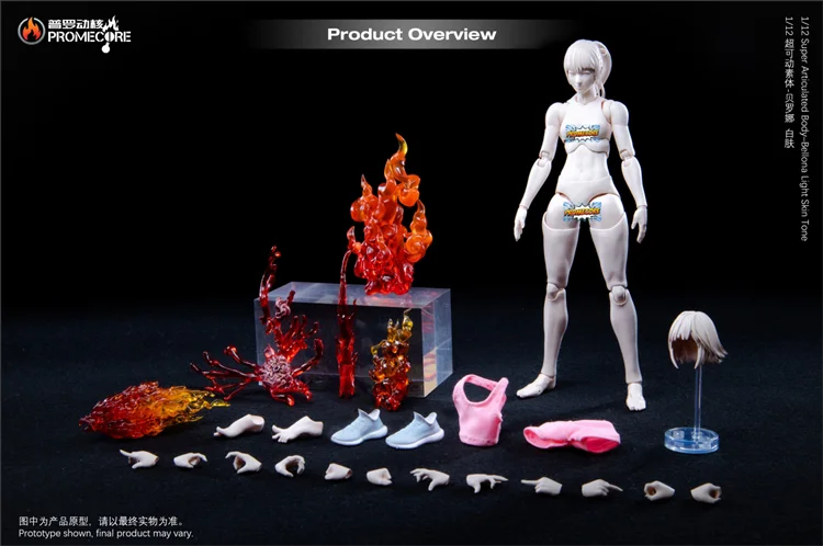 Pre-sale Promecore 1/12 Female Super Soft Body 6-inch White and Yellow Skin BattleGirl Action Figure Complete Set OfCollectible