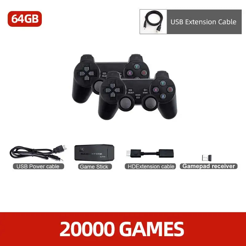 VILCORN M8 Game Stick 4K Arcade Video Game Console for MAME PS1 9 Emulator with Double Arcade Joysitck 41000 Games Retro Machine