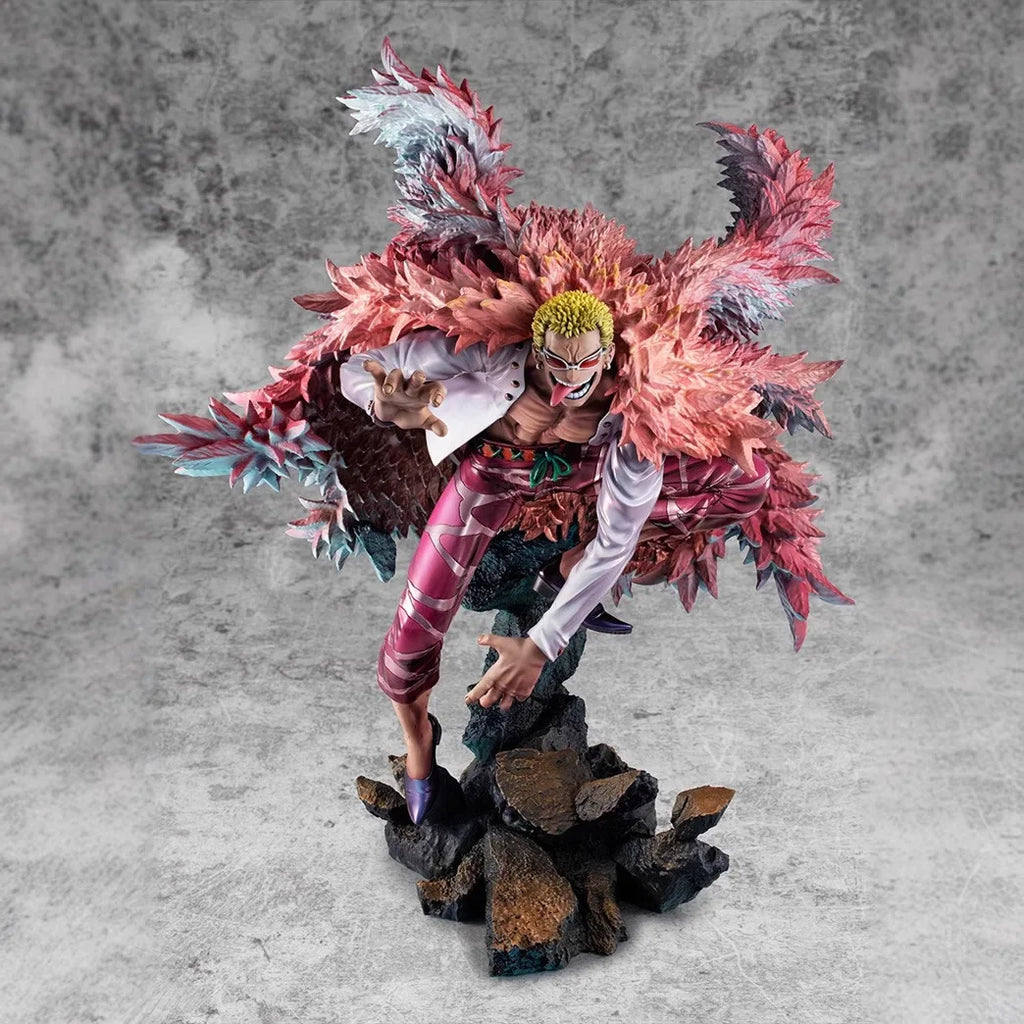 New 31cm ONE PIECE Anime Figure Donquixote Doflamingo Peripheral PVC Model Statue Desktop Decorate Ornaments Birthday Gifts Toys