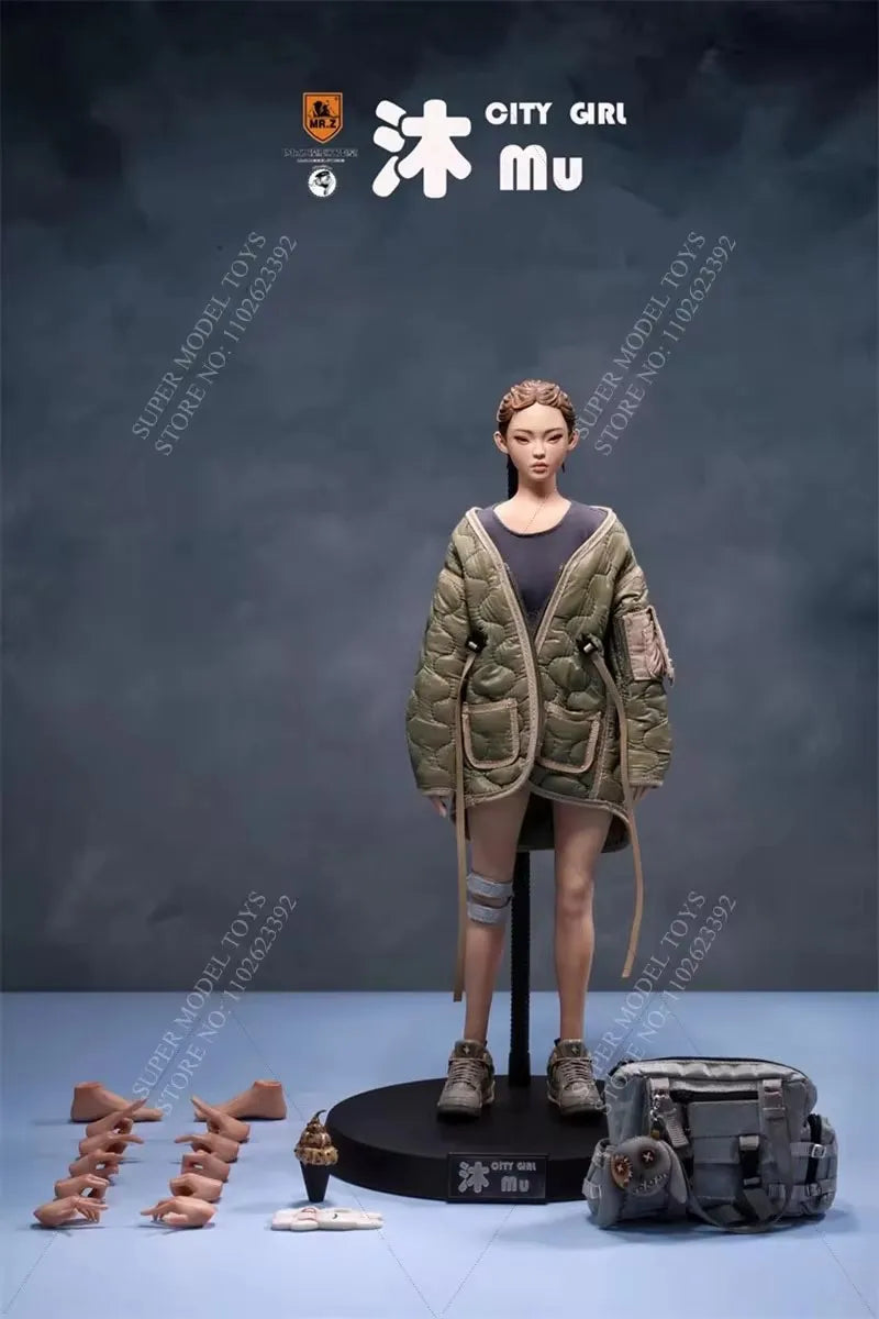 MR.Z CG001 1/6 Scale Women Soldier City Girl Bing&Mu Movable Eye Version Beauty Full Set 12-inch Action Figure Model Gifts