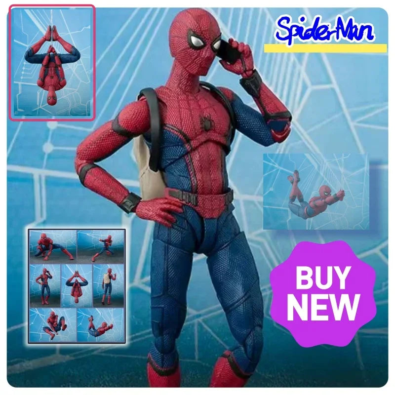 New Bandai Spider-Man Marvel Heroic Expedition Spider Man upgraded the battle suit to make a moving puppet Action Figures model
