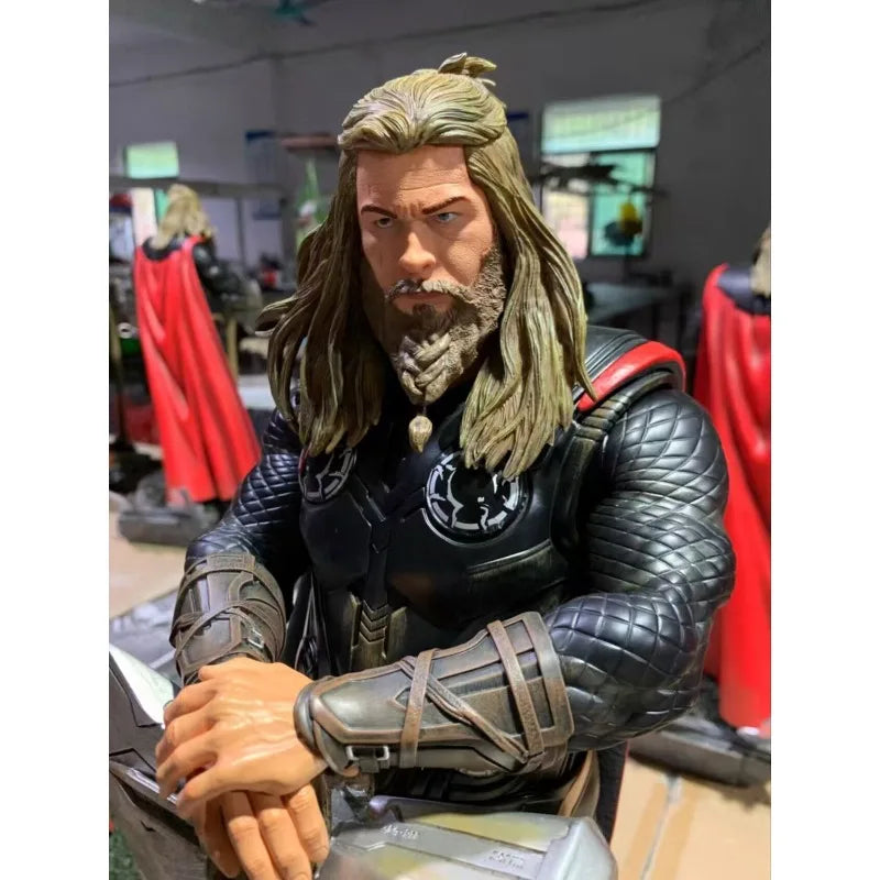 63cm The Avengers Figure Thanos Thor Odinson GK Anime Collection Model Desktop Ornament Decorations Holiday Gifts Children Toys