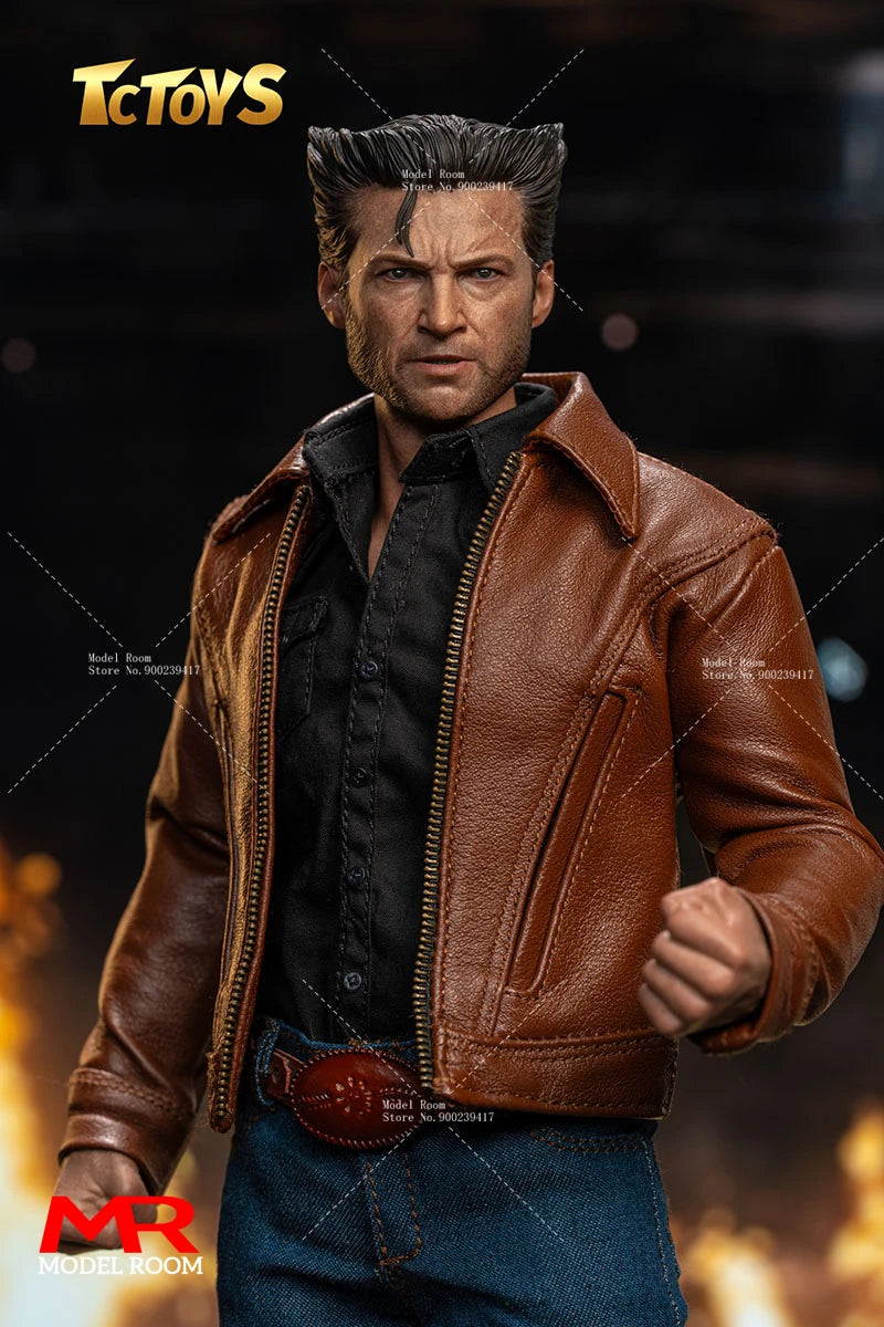 Top Copy Toys TC001 1/6 Young Hugh Jackman Head Sculpt Costume Set Model Fit 12'' Male Soldier Action Figure Body