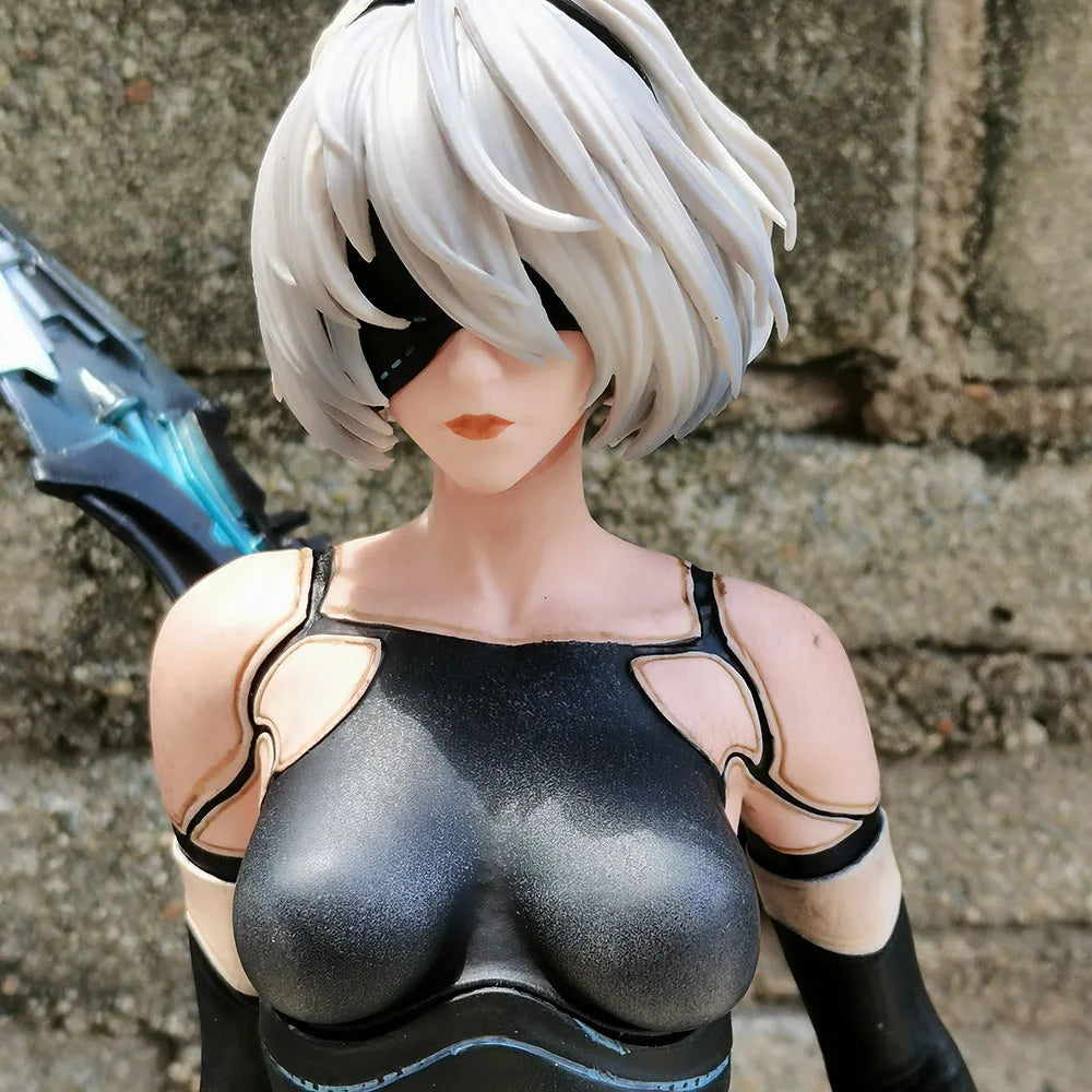 50cm NieR: Automata Yorha No. 2 TypeB 2B YoRHa Type A No.2 A2 Anime GirlPVC Action Figure Toy Statue collection Model Dol