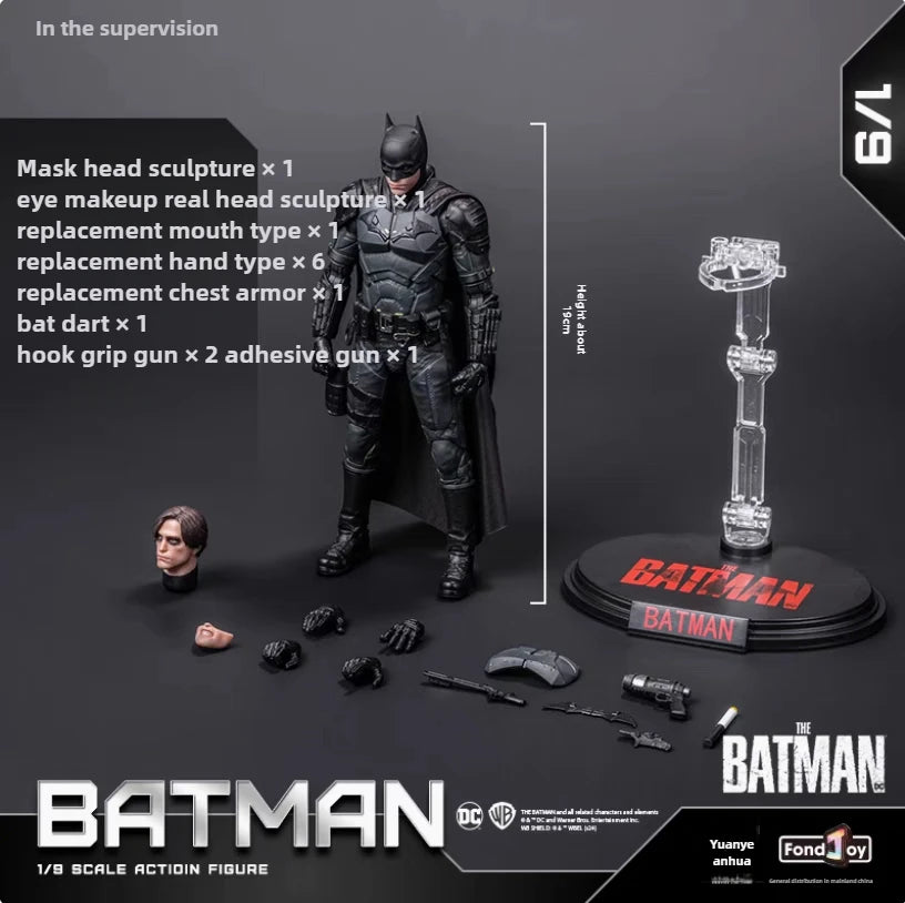 Genuine Fondjoy Batman(2022) Action Figure Toys Super Hero Model Batman Doll DC Fans Collection The Dark Knight Bruce Wayne