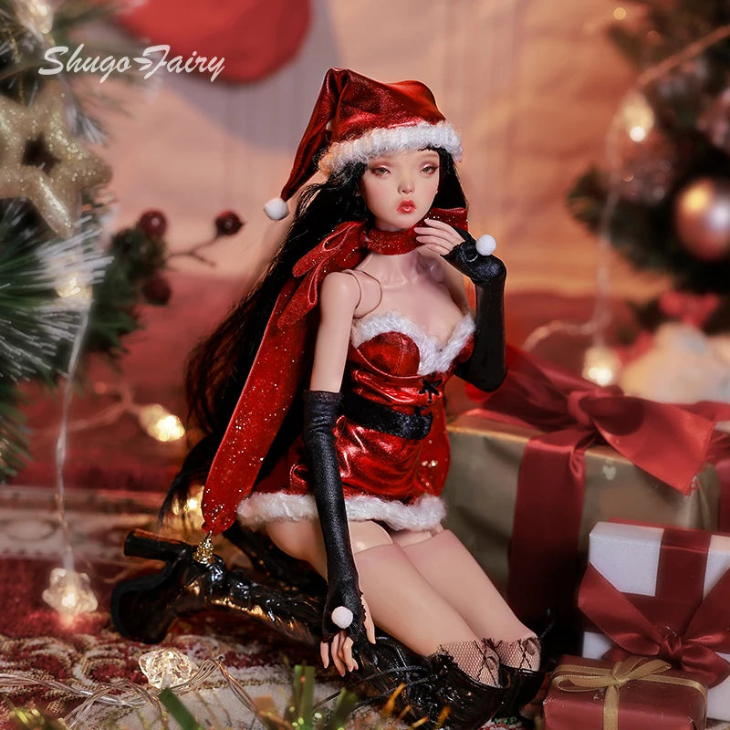 Phyllis Doll BJD 1/4 Special Resin Doll Red Festive Christmas Girl Model Doll Movable Joints Fullset Professional Dolls