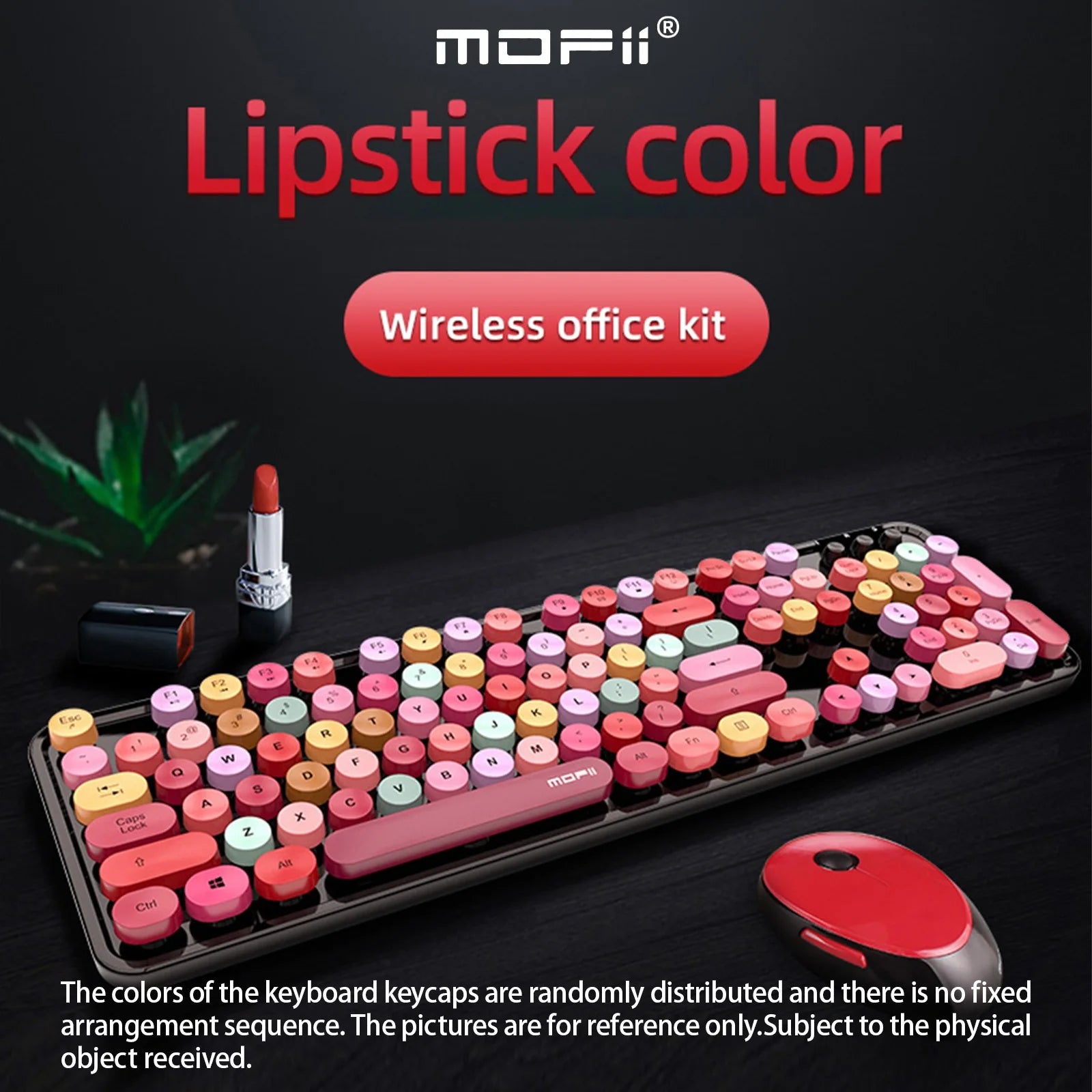Colorful Sweet Wireless Keyboard And Mouse Set - Combo Pack for Sweet Home Decor And Personal Use