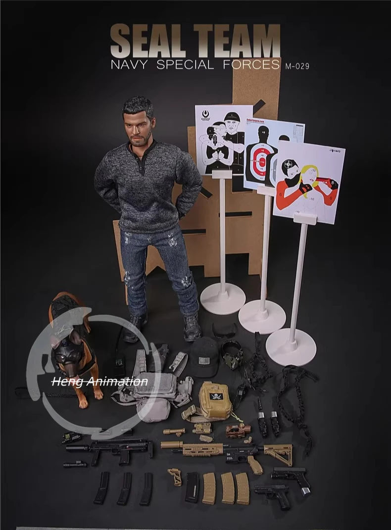 1/6 Scale Soldier Model US Navy SEALs with Dog M029 Action Figure Ornament Collection Q3 2026
