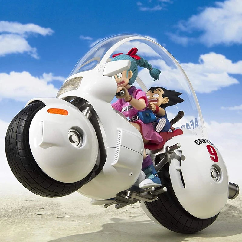 18см SHF Dragon Ball Фигурки Bulma's Motorcycle Hoipoi Capsule No. 9 Екшън фигурка PVC колекция Bulma Goku Фигурка Модел играчки