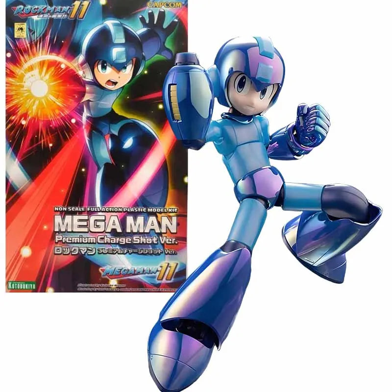 KOTOBUKIYA Original MEGA MAN Scramble Thunder Ver Pile Drive Ver Premium Charge Shot Ver Anime Action Figure Assembly Model Toys
