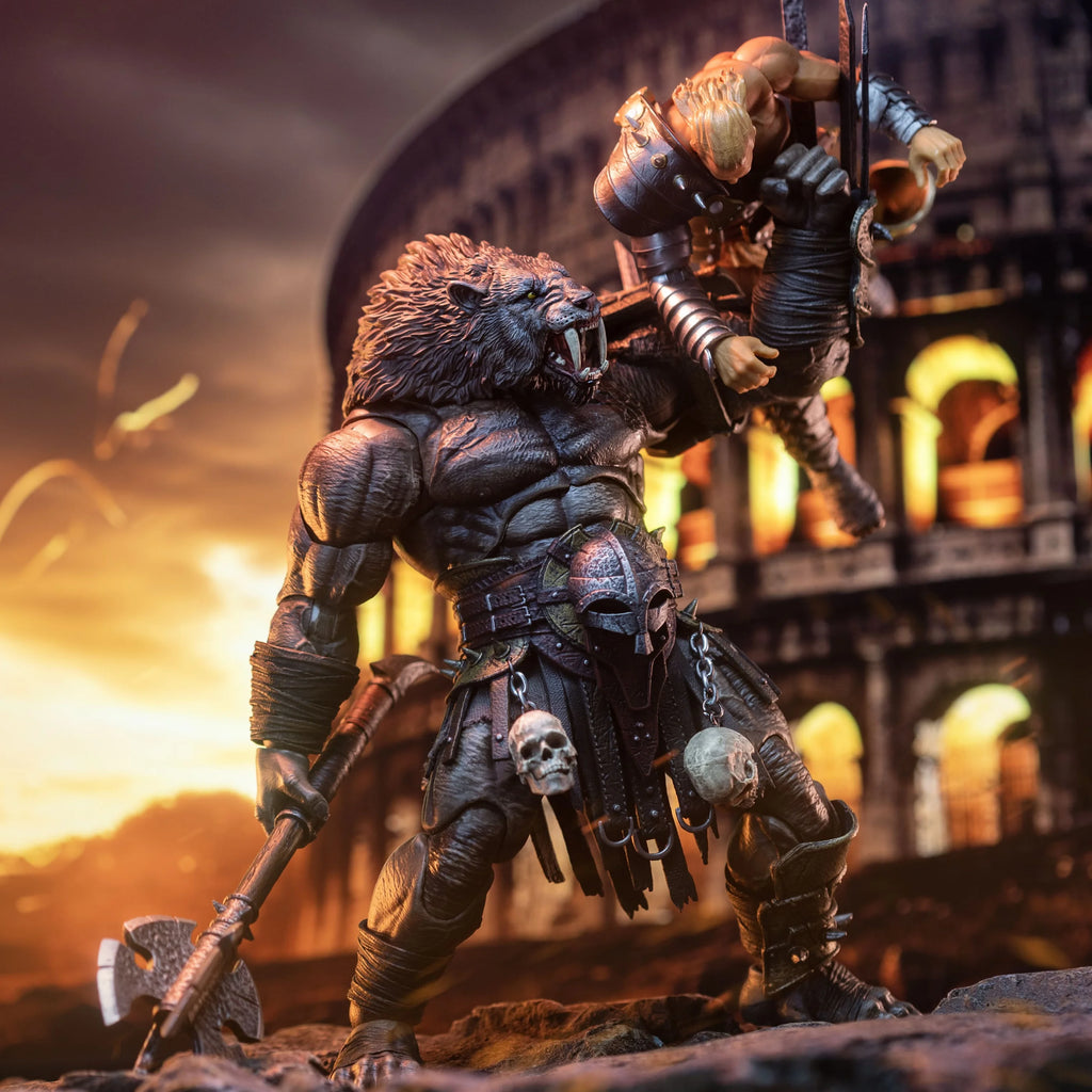 Xesray Gladiator Honor Battle Exhibition Limited Black Saber Toothed Tiger Red Rhino Action Figures Cartoon Model Gk Gifts