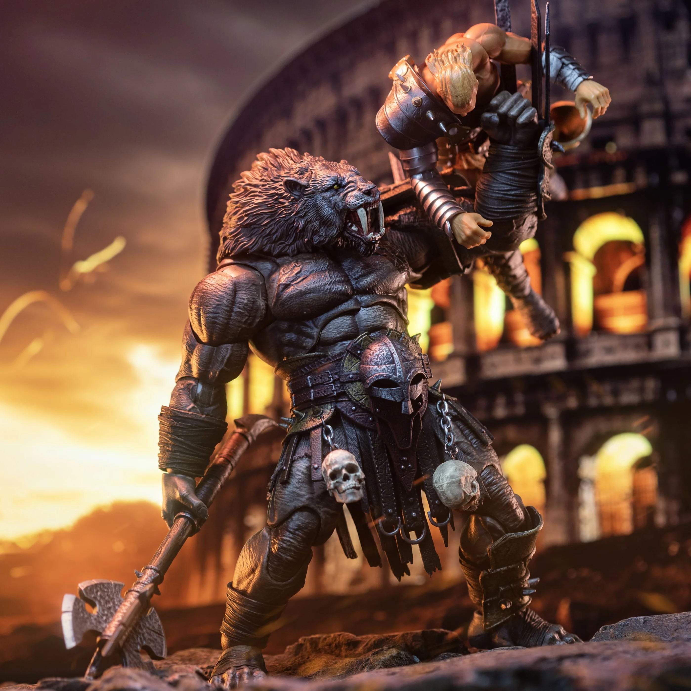 Xesray Gladiator Honor Battle Exhibition Limited Black Saber Toothed Tiger Red Rhino Action Figures Cartoon Model Gk Gifts
