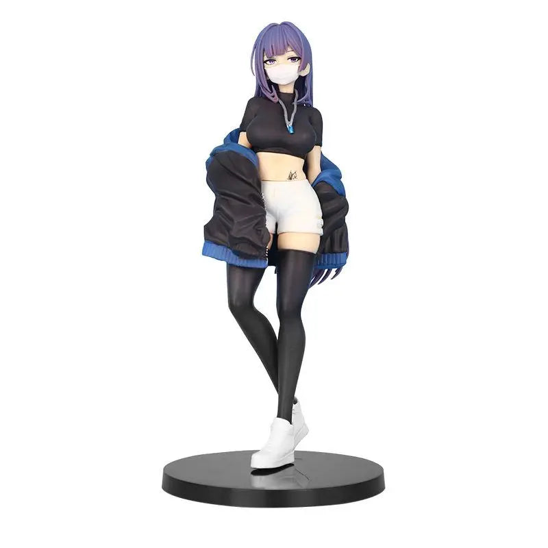 New Cross-border Masked Girl Yuna Action Figure Desktop Case Ornament PVC Material for Collectors And Anime Fans