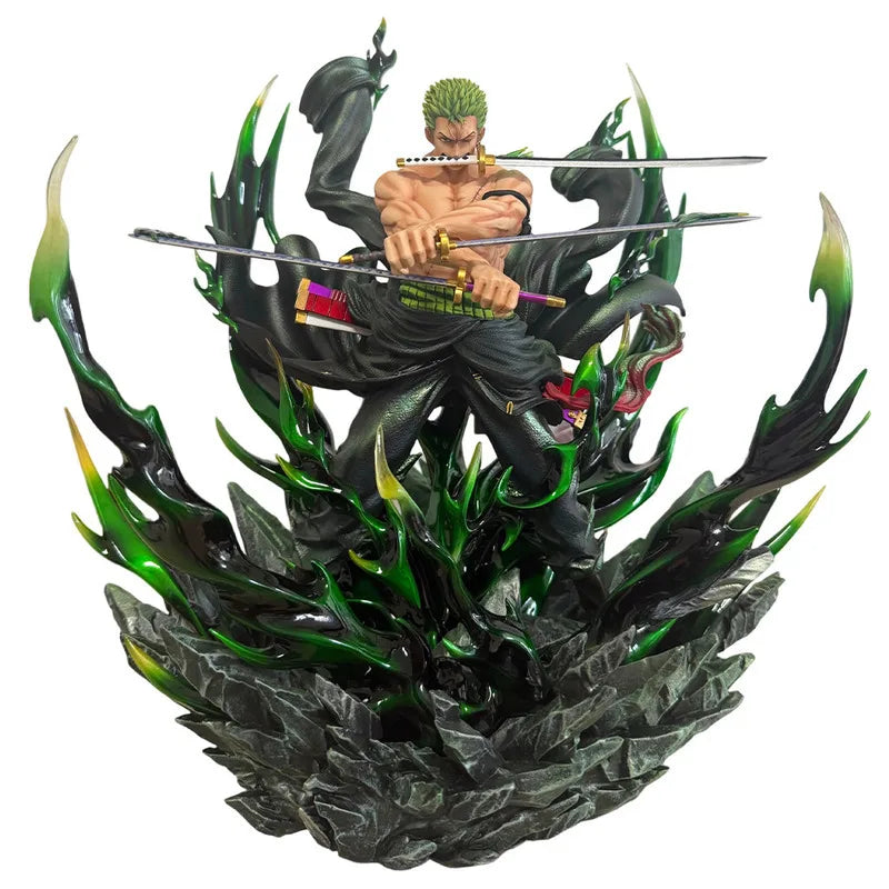 TH Studio One Piece Roronoa Zoro Harzstatue 34 cm Anime-Modell Actionfigur Desktop-Ornament Figma Figur Sammlerspielzeug