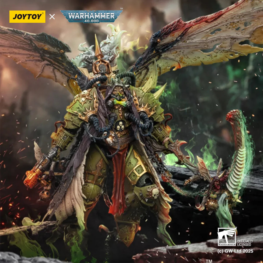 JOYTOY Warhammer 40K Mortarion Action Figure 1/18 Daemon Primarch Of Nurgle Anime Figure Articulated Joints Collection Model Toy