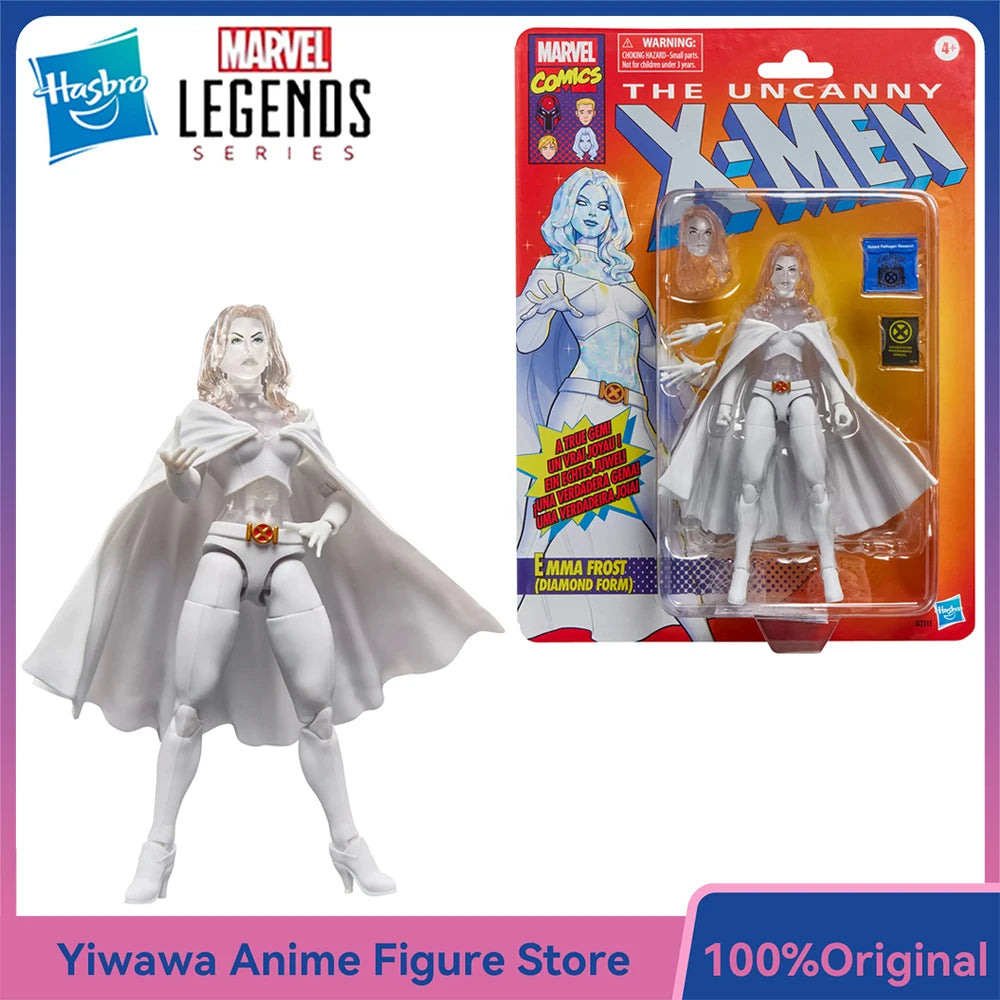 In-Stock Hasbro Marvel Legends Series X-Men Emma Frost (Diamond Form) 15cm Excellent Anime Action Figure Model Ornament Toys