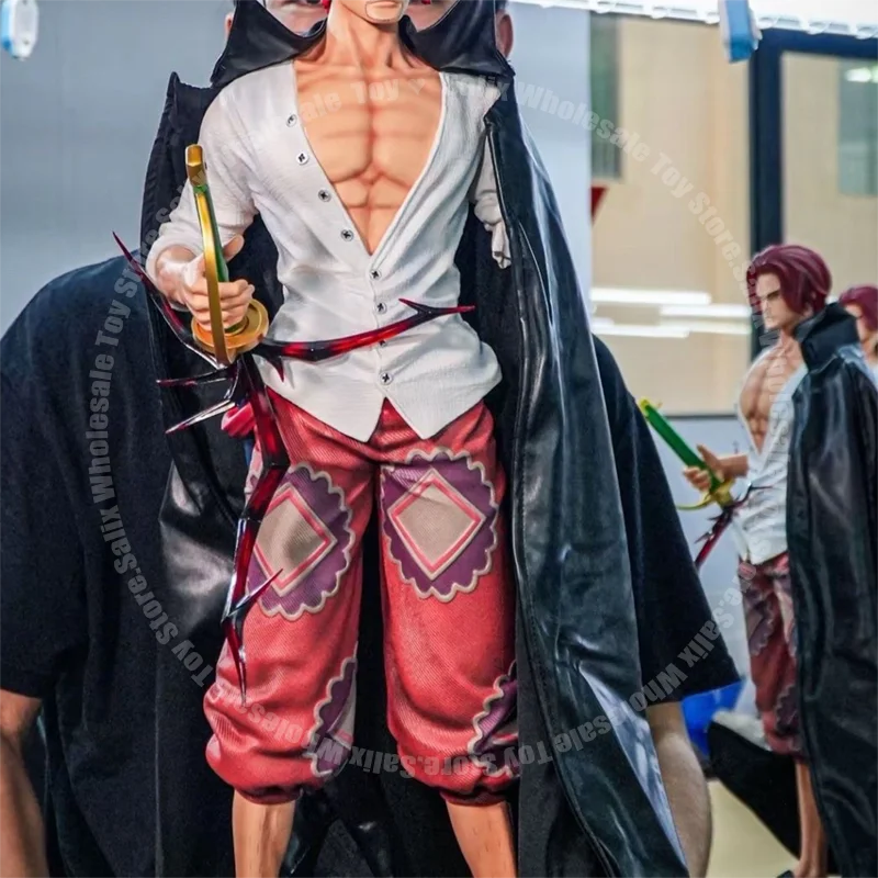 New Jt 70cm Shanks One Piece Anime Figure Red Hair Shanks Jt&Dx Toys Jt Statue Figures Pvc Statue Figurine Ornaments Collection