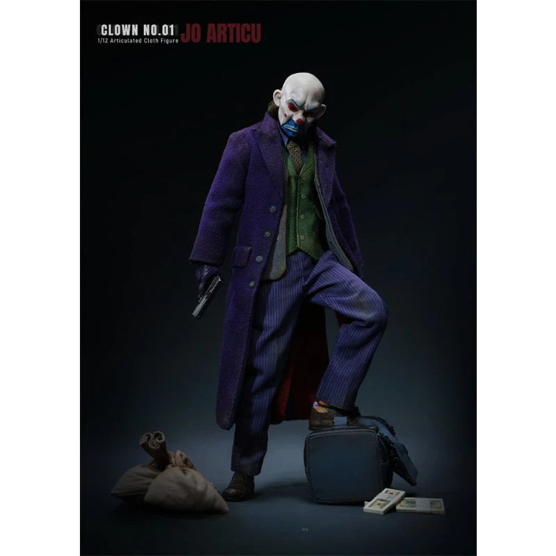 Pre-sale JO ARTICU CLOWN No.01 1/12 Scale Joker Mobile Doll with Clothes Head Sculpture Collection Action Figures Display