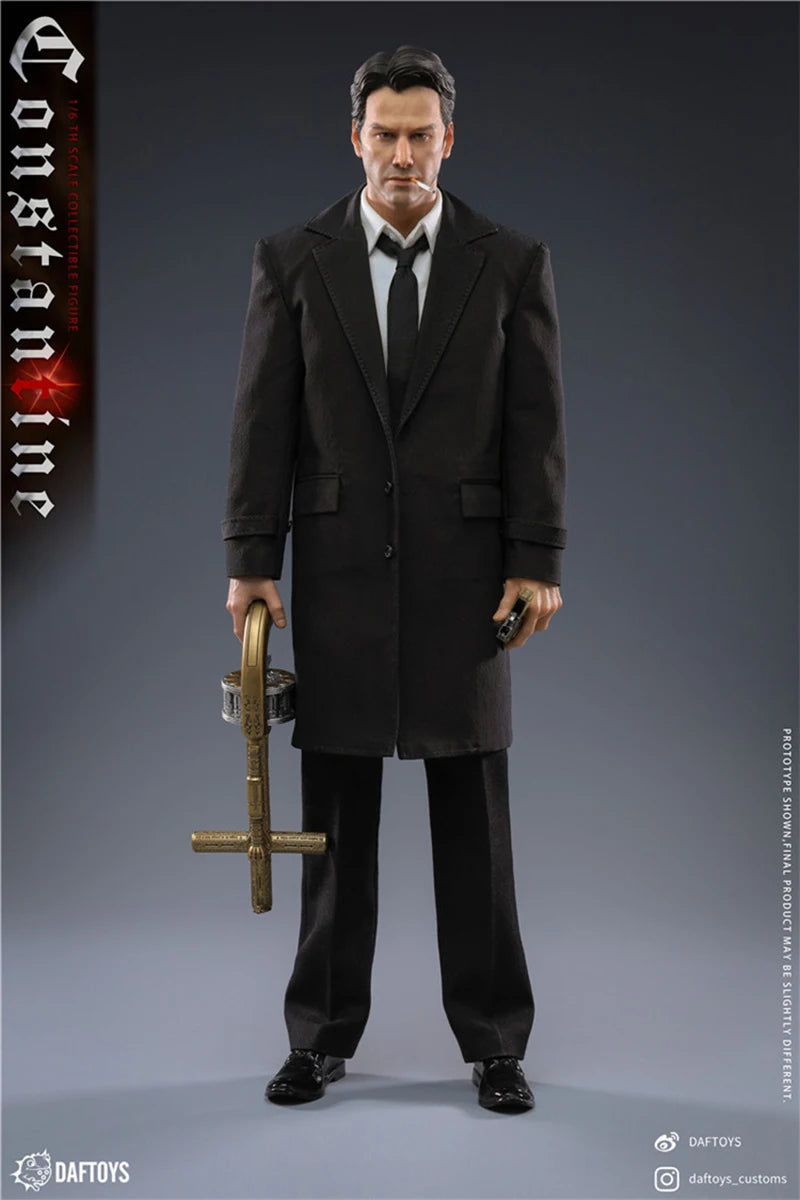 DAFTOYS F019 1/6 Keanu Reeves Figure Model 12'' Male Soldier Action Figure Body Doll Full Set Collectible Toy