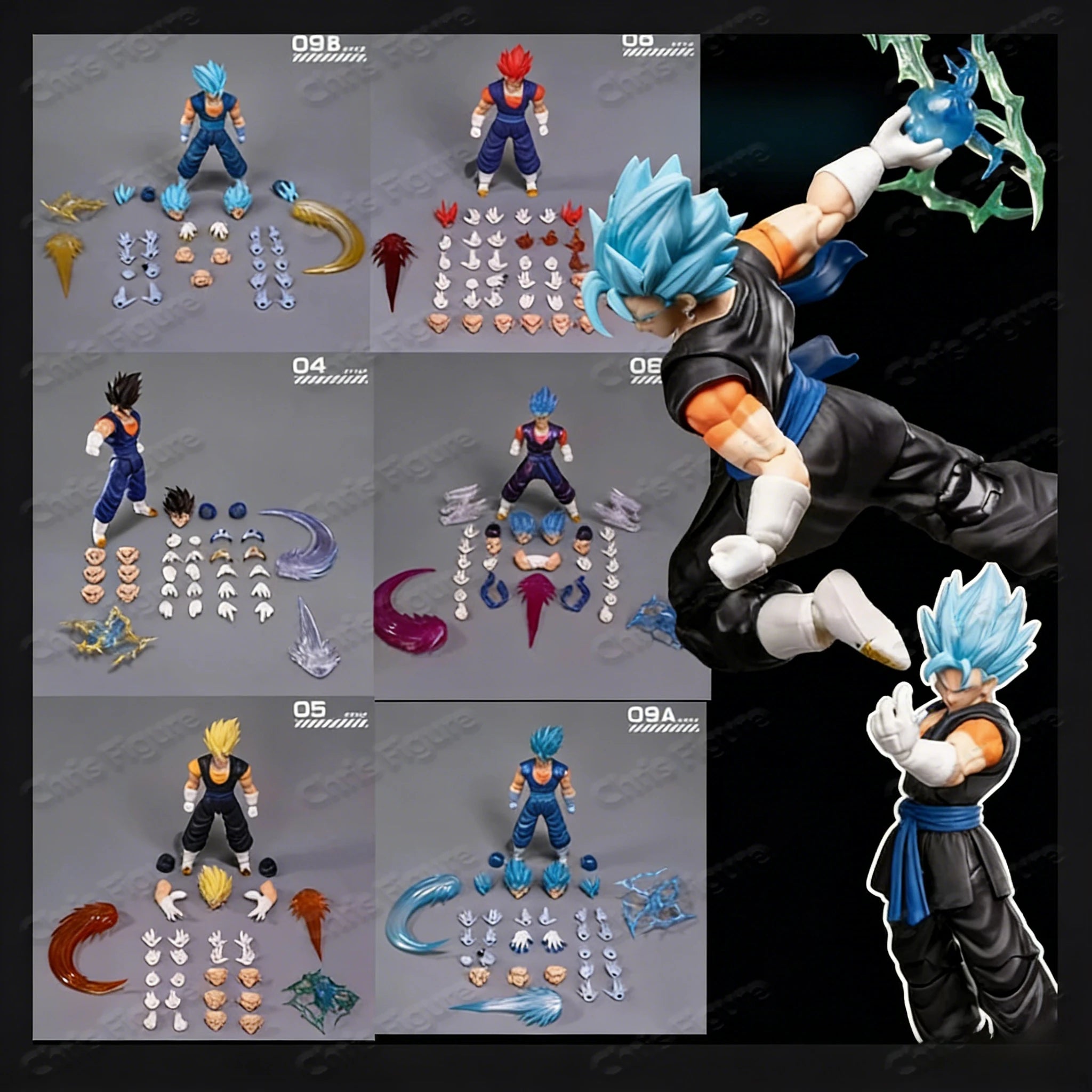 In Stock YGmw Studio OC Dragon Ball SHF Super Saiyan Fusion Warrior Vegito 07 Anime Action Figure PVC Figures Collectible Model