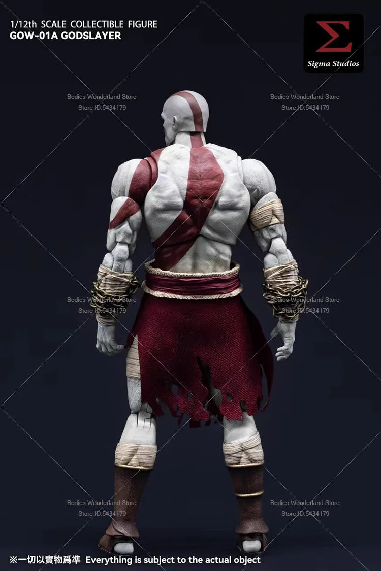 SIGMA STUDIOS GOW-01A 1/12 Scale Spartan White Sharpshooter Kratos GODSLAYER Male Soldier 6inch Action Figure Doll Collection