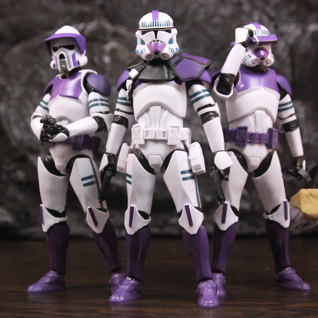 New Body 187th Legion Purple Phase II P2 ARF Trooper Rocket Team Leader 6" Action Figure Mace Windu Republic Grand Army Clone