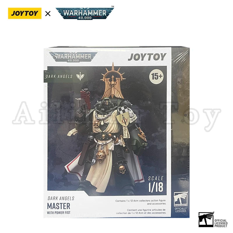 JOYTOY 1/18 Action Figure 40K Dark Angels Master Lazarus Master With Power Fist Anime Military Model