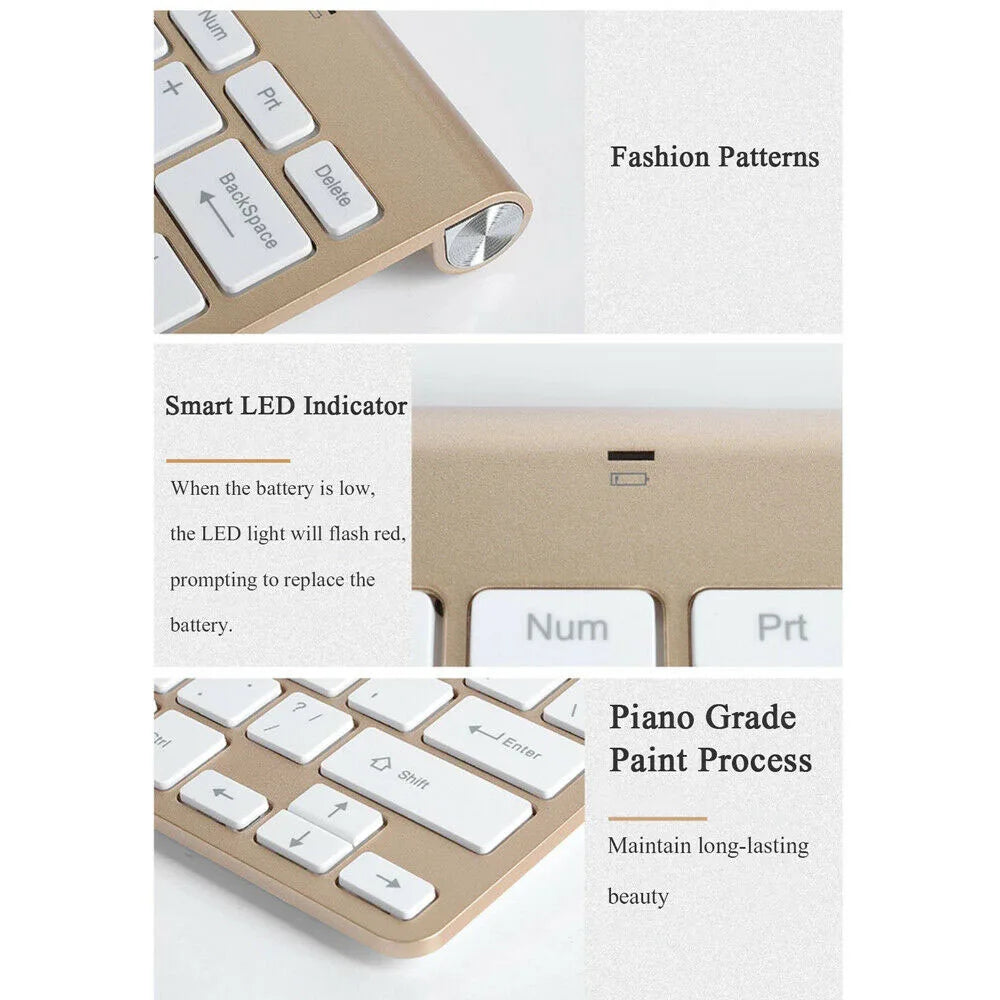RYRA New Mini Wireless Keyboard And Mouse Set Waterproof 2.4G For IPad Samsung Android Tablet Ultra Thin Keyboard Mouse