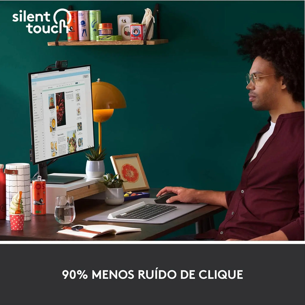 Original Logitech M650L Bluetooth Wireless Mouse Silent Clicks for PC/Mac/Multi-Device/Chromebook Office Laptop