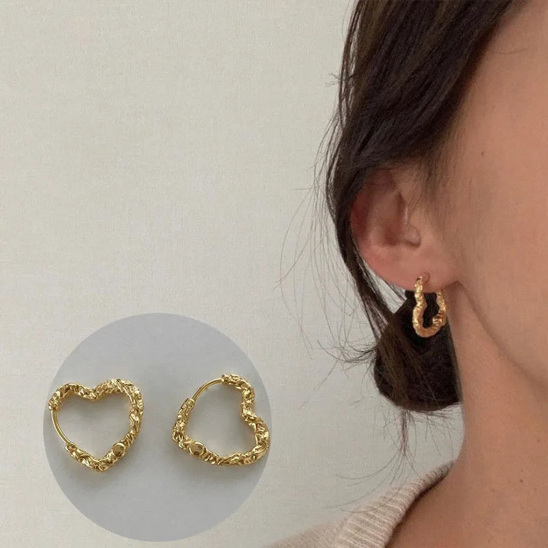 VENTFILLE 925 Sterling Silver Chunky Hoop Earrings for Women Geometric Circle Punk Ear Jewelry Party Gifts 2023 New Dropshipping